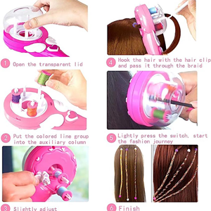 اسباب بازی لوازم آرایشی دستگاه بافت مو کوچک با نخ رنگی BRAIDED HAIR MACHINE_اسباب بازی